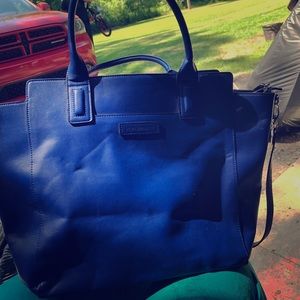 Blue leather Vera Bradley Purse